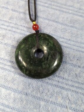 Medicine King Jade Donut Necklace
